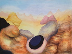 Original on canvas "Kernen bag de bløde bjerge"